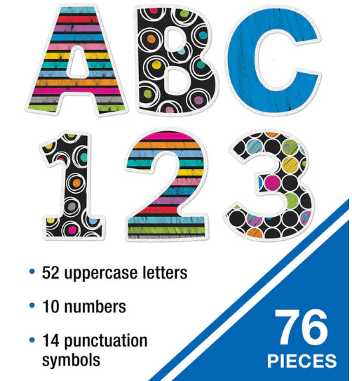 Colorful Chalkboard EZ Letters 4 inch - Image 5
