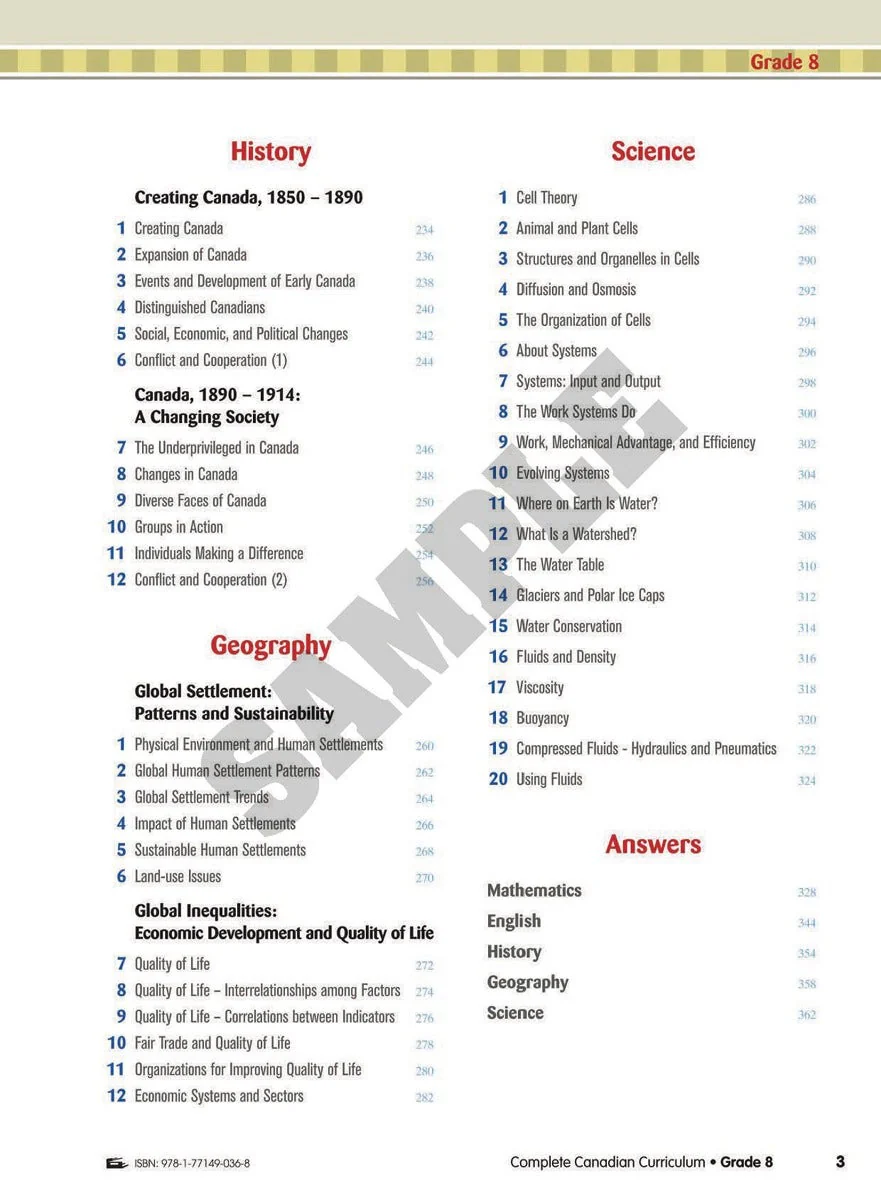 Gr 8 Complete Canadian Curriculum - Image 3